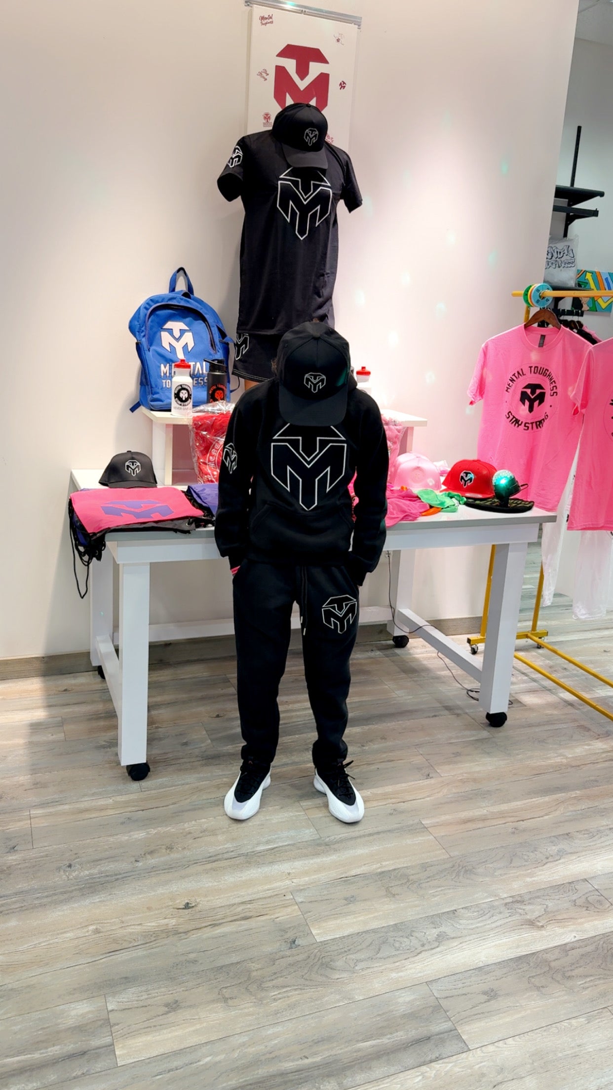 Black and white tracksuit