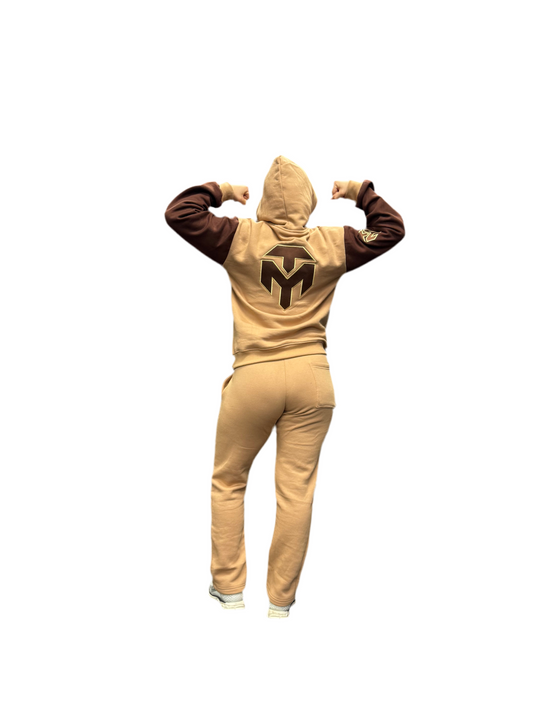 Dark brown/ light brown tracksuit