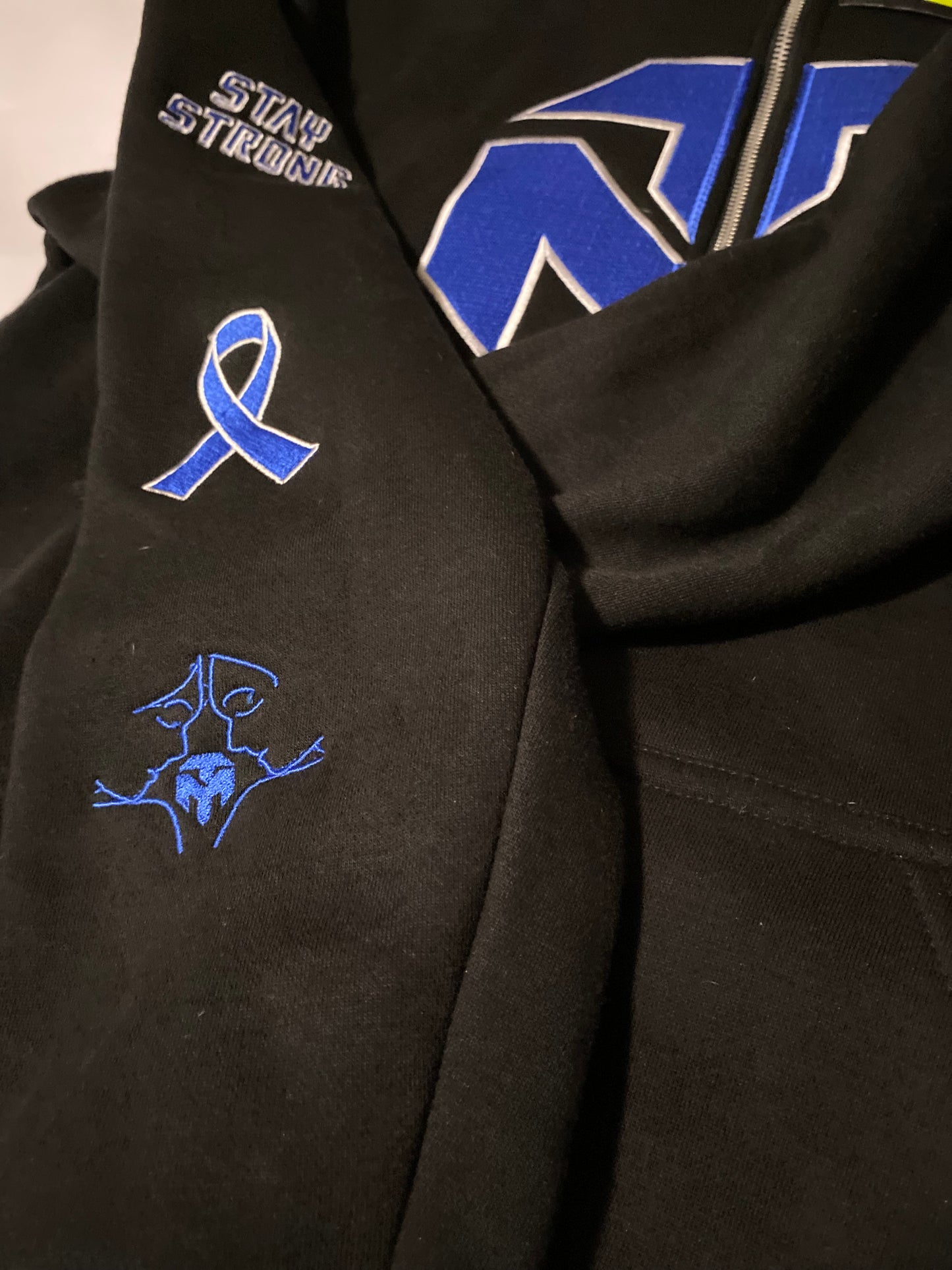 Blk and Blue zip up