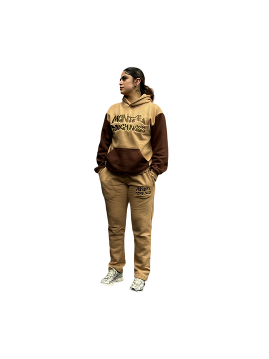 Dark brown/ light brown tracksuit